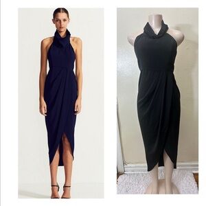 Shona Joy Black Midi Dress